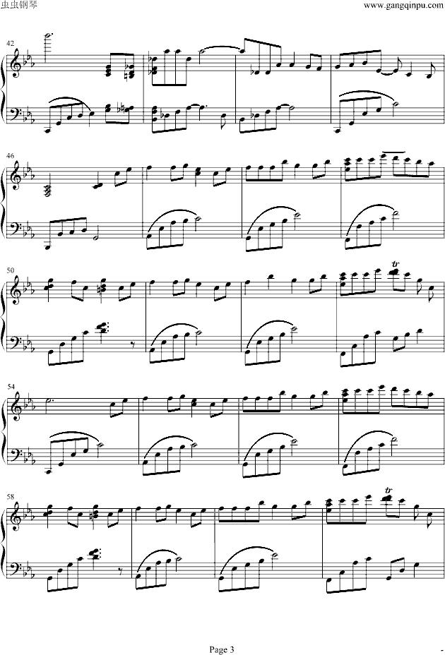 道清曲谱_钢琴简单曲谱(3)