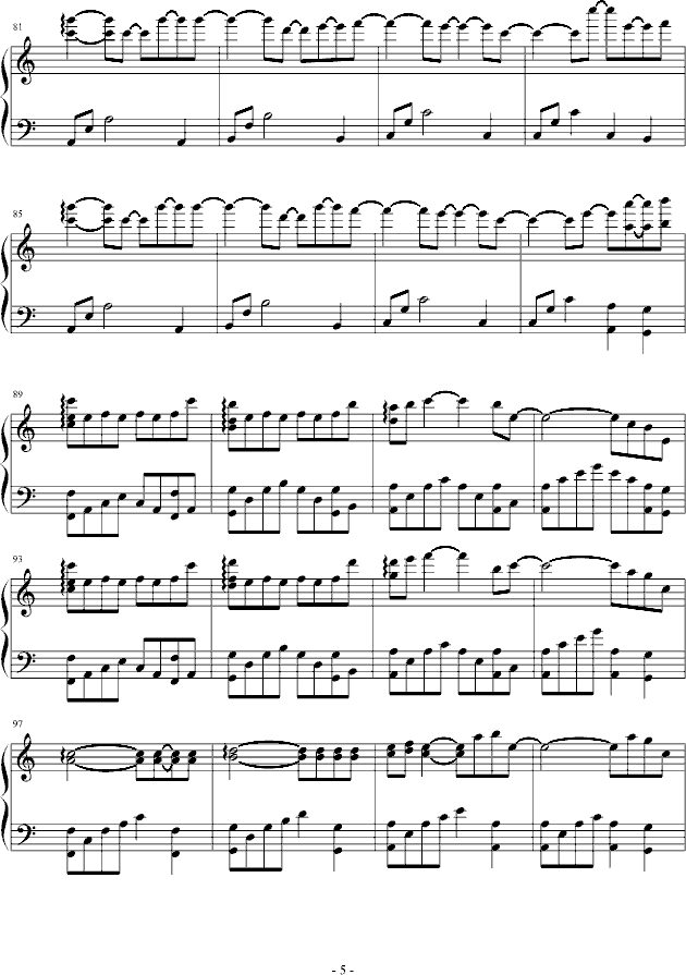 你走以后【《呼吸》纯钢琴版】,你走以后【《呼吸》纯钢琴版】钢琴谱