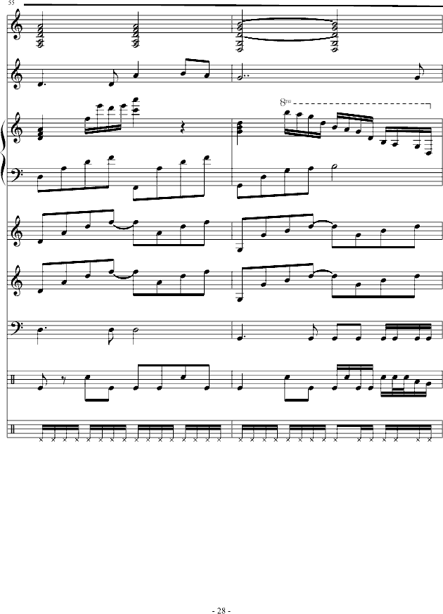 宝宝钢琴曲谱_钢琴简单曲谱(2)