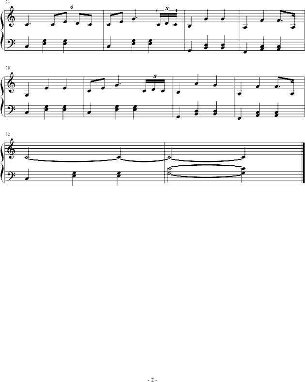 圆舞曲曲谱教唱_第二圆舞曲主旋律曲谱(4)
