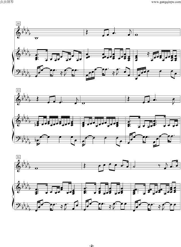 大长吟曲谱_钢琴简单曲谱(2)