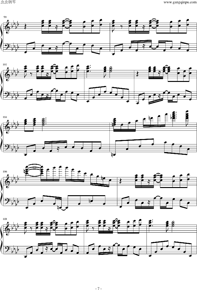 lion,lion钢琴谱,liong调钢琴谱,lion钢琴谱大全,虫虫钢琴谱下载-www.