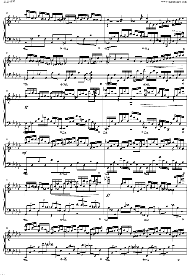 周杰伦演奏的《the swan》(原版)钢琴谱-伤心的人别弹哈农-虫虫钢琴