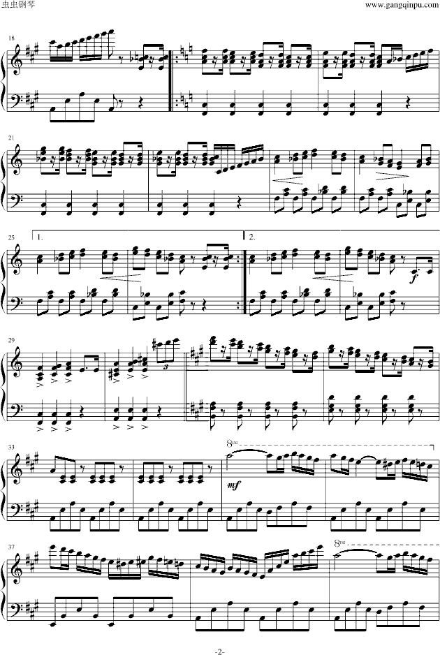 西班牙斗牛钢琴简谱_西班牙斗牛曲简谱(3)