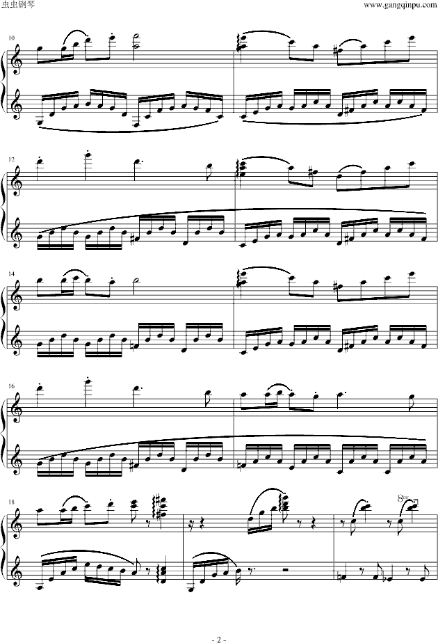 陆行鸟主题曲,陆行鸟主题曲钢琴谱,陆行鸟主题曲c调钢琴谱,陆行鸟主题