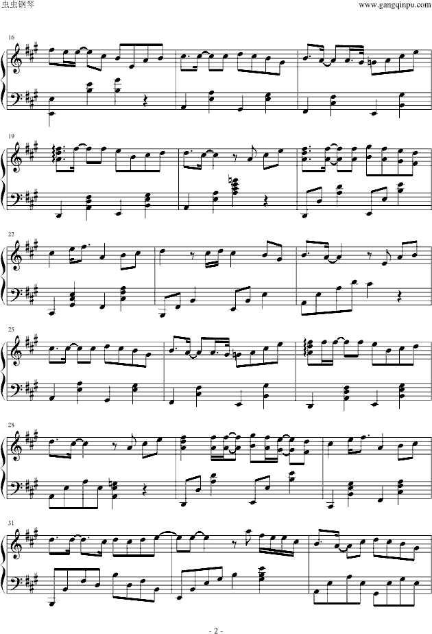 依然爱你钢琴谱-perfectsolo-虫虫钢琴