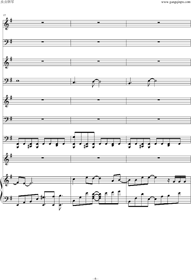 离歌(原版狂暴版)钢琴谱-sòrγy.-虫虫钢琴