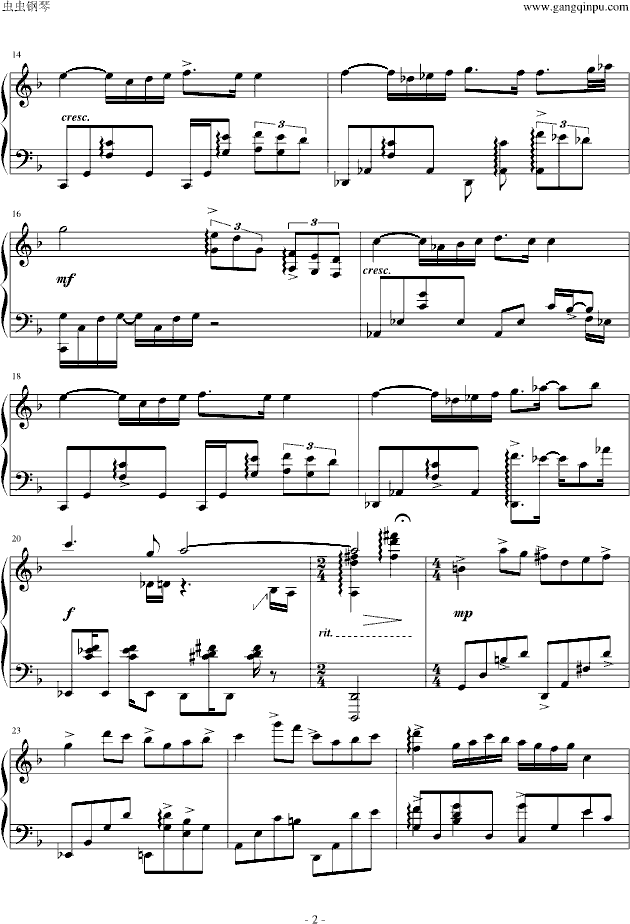 an anniversary秋之回忆4从今以后钢琴谱-琴月阳-虫虫钢琴