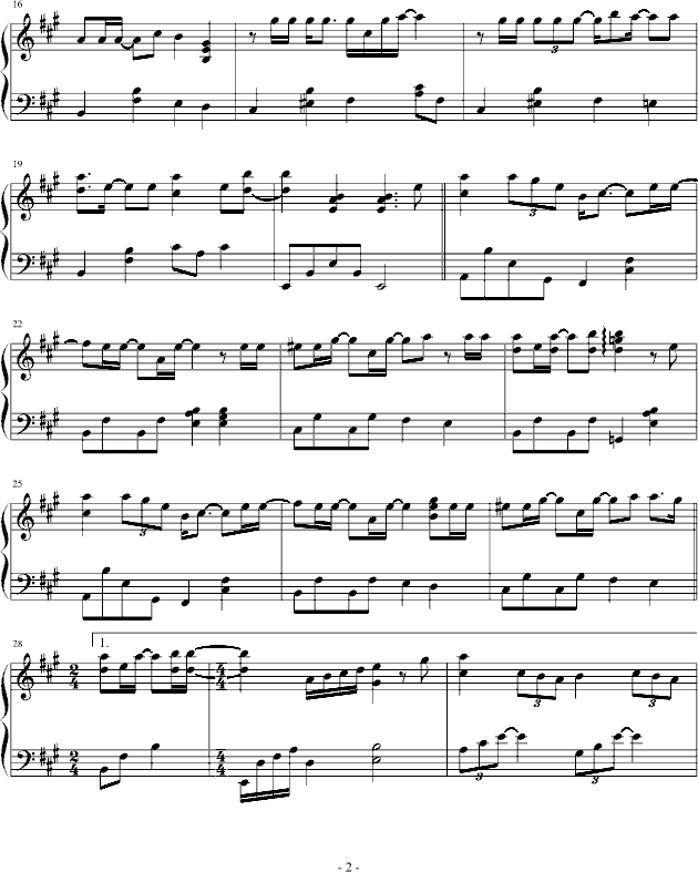 傻瓜,傻瓜钢琴谱,傻瓜多调钢琴谱,傻瓜钢琴谱大全,虫虫钢琴谱下载-www