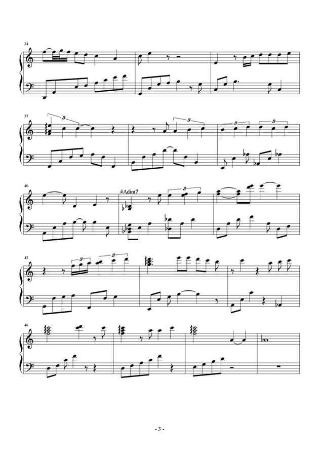 简单爵士音乐钢琴曲谱_钢琴简单曲谱