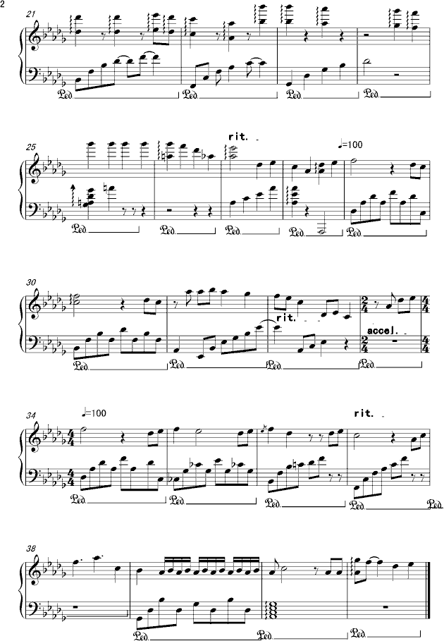 for river钢琴谱-prince3734-虫虫钢琴