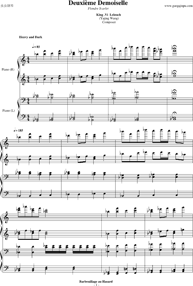 东方之鬼畜4手 东方之鬼畜4手钢琴谱 东方之鬼畜4手c调钢琴谱 东方之鬼畜4手钢琴谱大全 虫虫钢琴谱下载 Www Gangqinpu Com