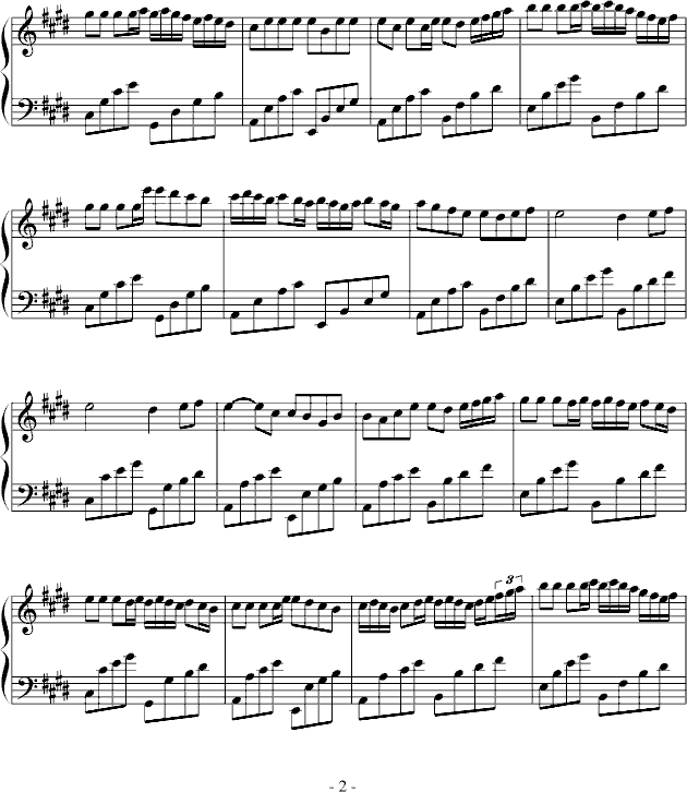 蓝钢琴曲谱_钢琴简单曲谱(3)