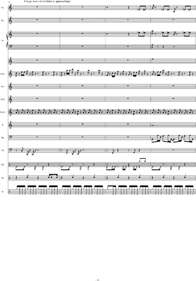 植物大战僵尸屋顶grazetheroof总谱