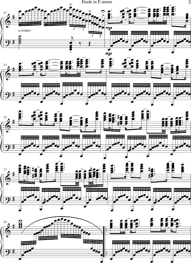 >>《etude in e minor》