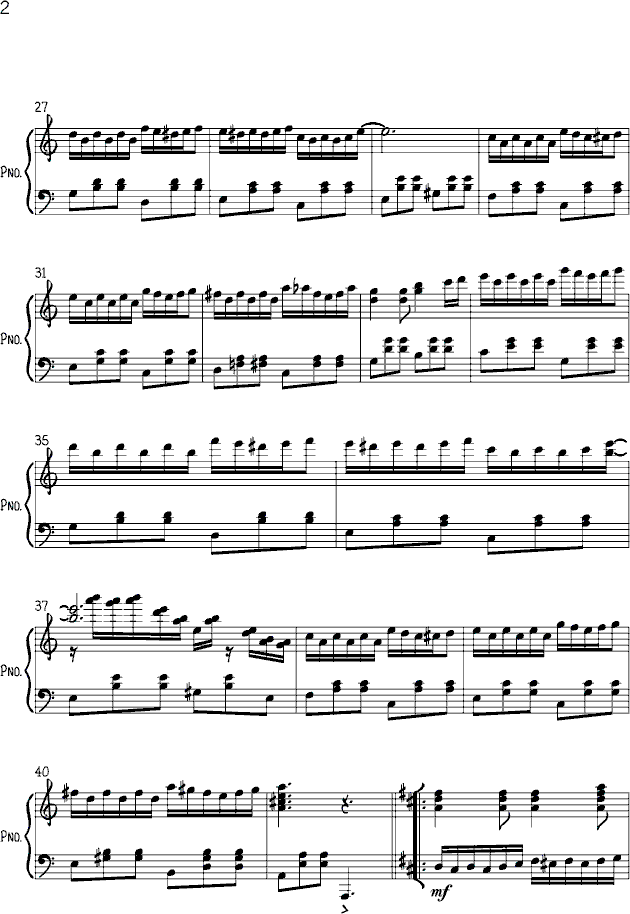 玩具钢琴曲谱_钢琴简单曲谱(2)