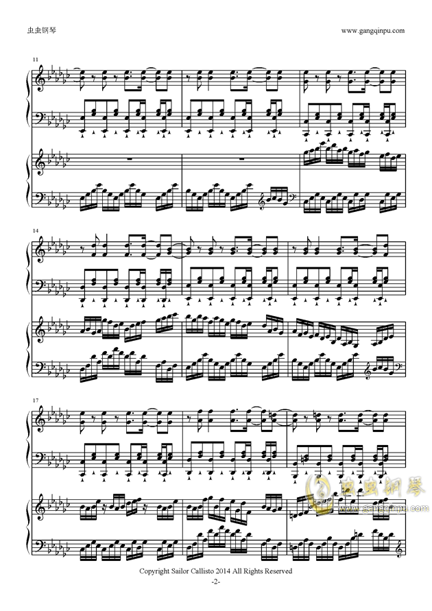 少女绮想曲简谱_少女绮想曲数字简谱(3)