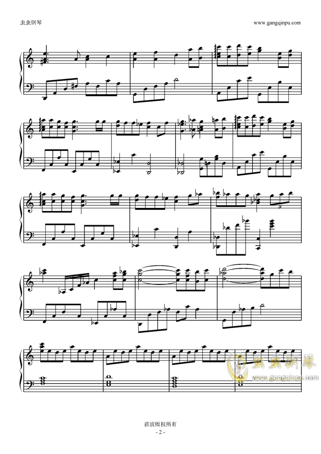 いのちの名前钢琴谱 虫虫钢琴