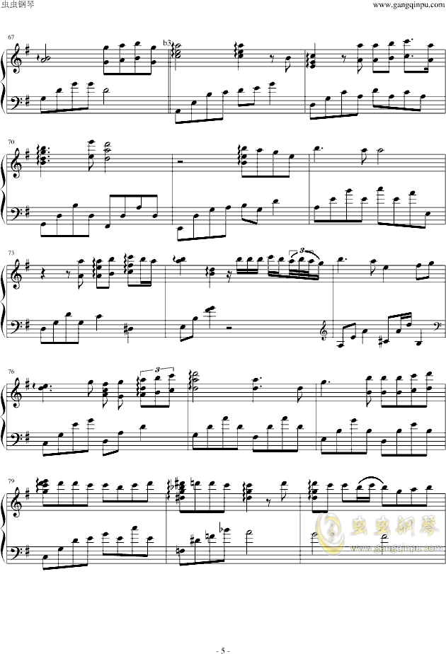 vincent,vincent钢琴谱,vincentg调钢琴谱,vincent钢琴谱大全,虫虫