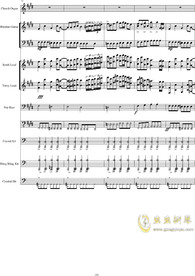 侠客岛BGM曲谱_陶笛曲谱12孔(2)