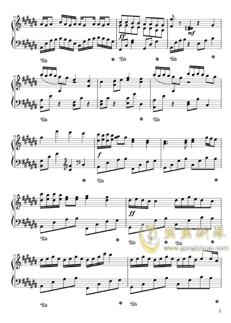 活该钢琴曲谱_钢琴简单曲谱