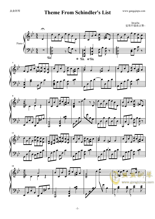 辛德勒名单简谱_辛德勒名单简谱曲谱