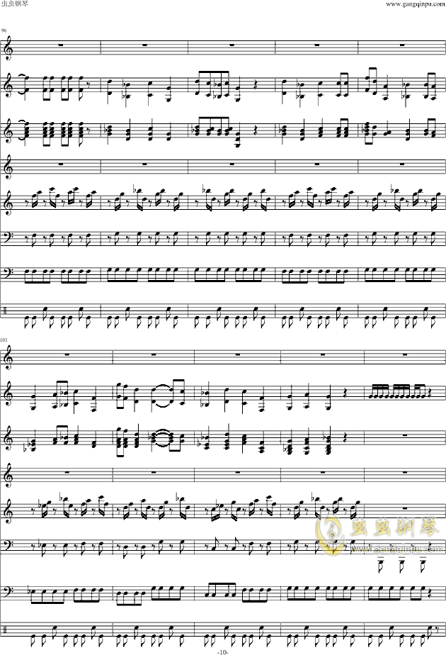 钢琴版小苹果曲谱_曹操钢琴版曲谱数字(4)