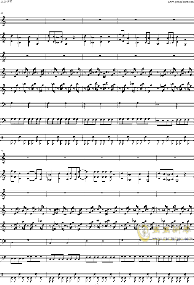 钢琴版小苹果曲谱_曹操钢琴版曲谱数字(3)