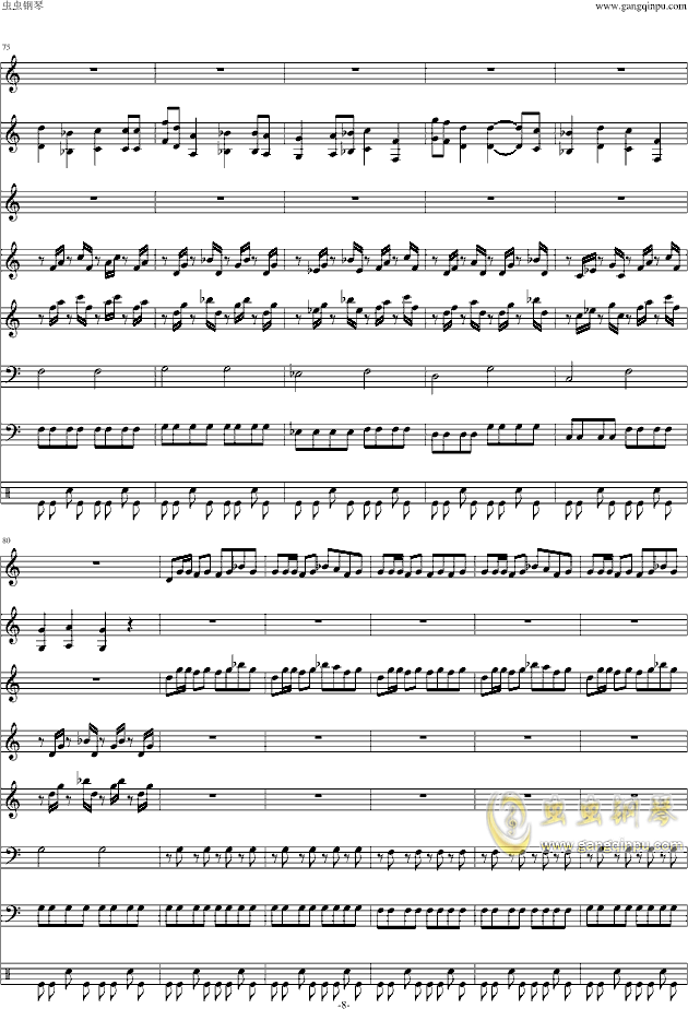 钢琴版小苹果曲谱_曹操钢琴版曲谱数字(4)
