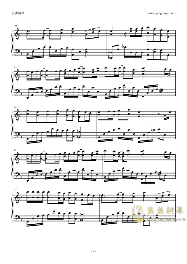 《使徒行者》片尾曲,越难越爱-《使徒行者》片尾曲钢琴谱,越难越爱
