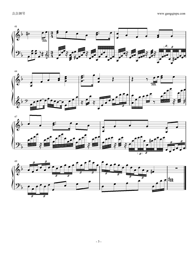 虫师钢琴曲谱_钢琴简单曲谱(2)