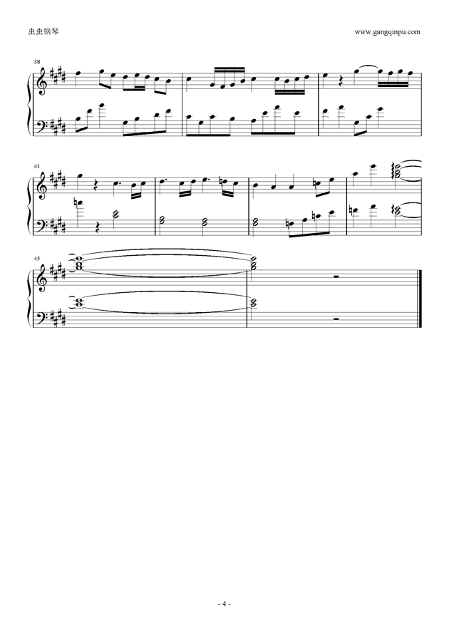 钢琴曲谱e_钢琴简单曲谱(2)