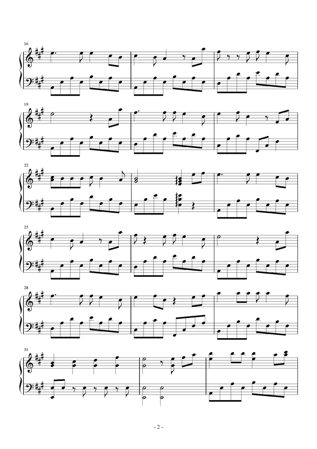 猜疑钢琴曲谱_钢琴简单曲谱(2)