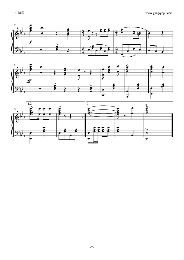 钢琴春天曲谱_钢琴简单曲谱(3)