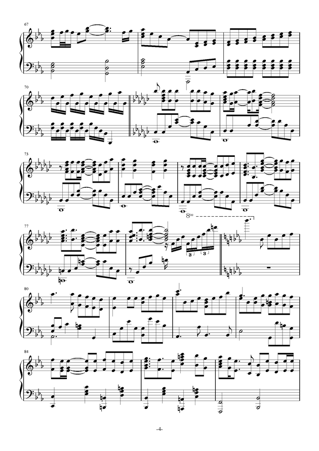 涙钢琴曲谱_钢琴简单曲谱