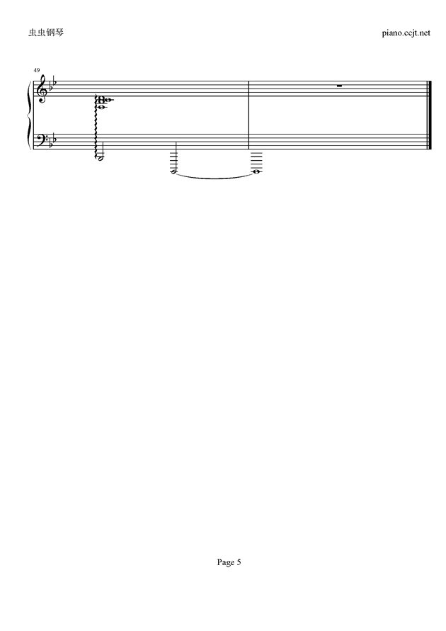 冬日恋歌插曲钢琴曲谱_冬日的初舞钢琴曲谱(5)