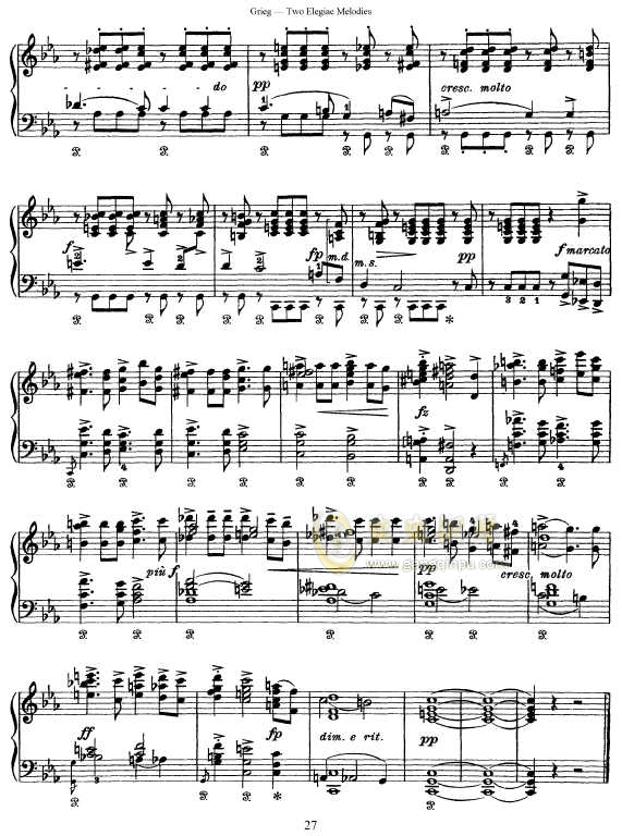 格里格《受伤的心》