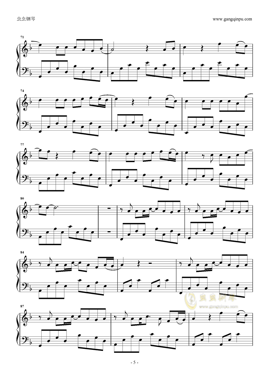 光遇凉凉完整曲谱钢琴_光遇凉凉曲谱