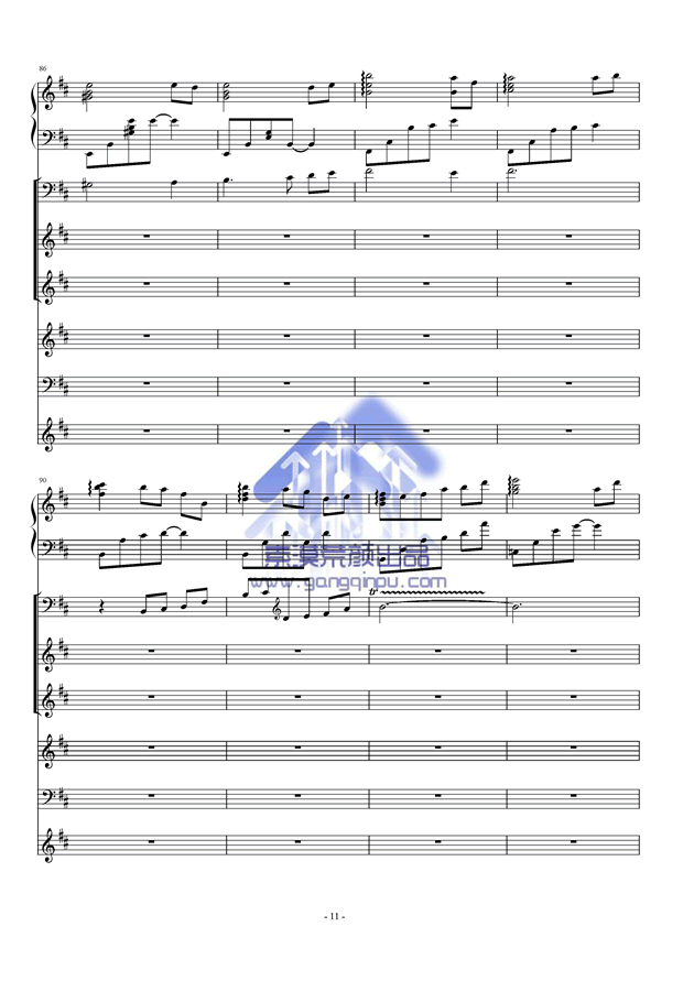 杨柳钢琴曲谱(2)
