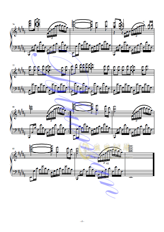 恐怖分子钢琴谱-blueman-虫虫乐谱