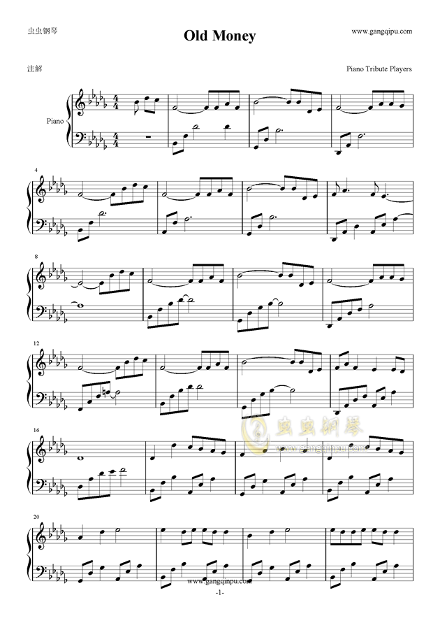 old money,old money钢琴谱,old money-钢琴谱,old money钢琴谱大全