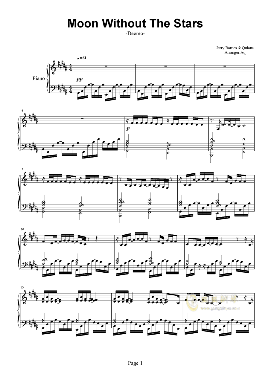 Moon Without The Stars 钢琴谱 E调独奏谱 Deemo 钢琴独奏视频 原版钢琴谱 虫虫钢琴 钢琴谱 钢琴曲 乐谱 曲谱 五线谱 六线谱 高清免费下载 Moon Without The Stars 钢琴谱 E调独奏谱 Deemo 钢琴独奏视频 原版钢琴谱 虫虫钢琴 钢琴谱 钢琴曲 乐谱 曲谱 五线谱 六线谱 高清免费下载