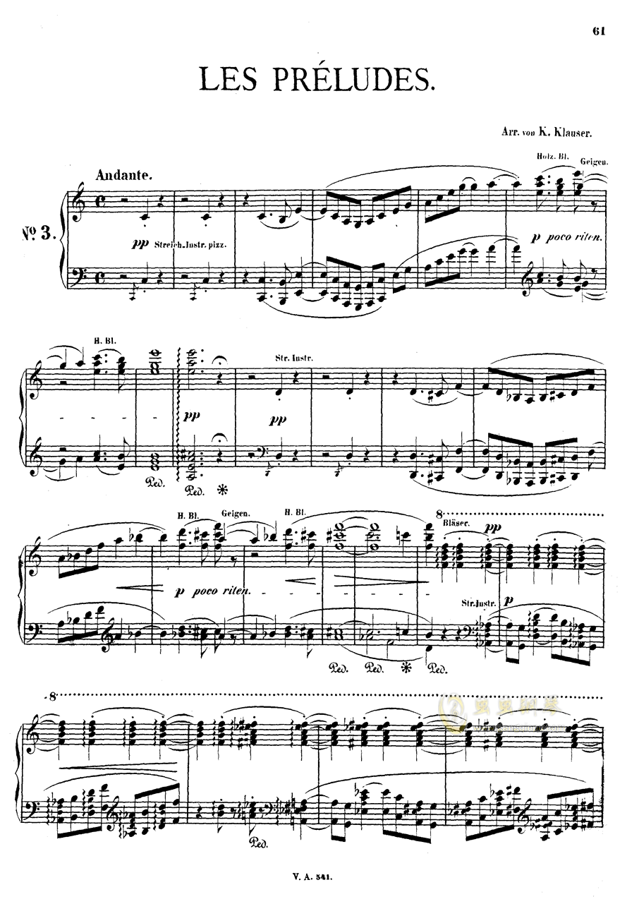 李斯特第三交响诗前奏曲