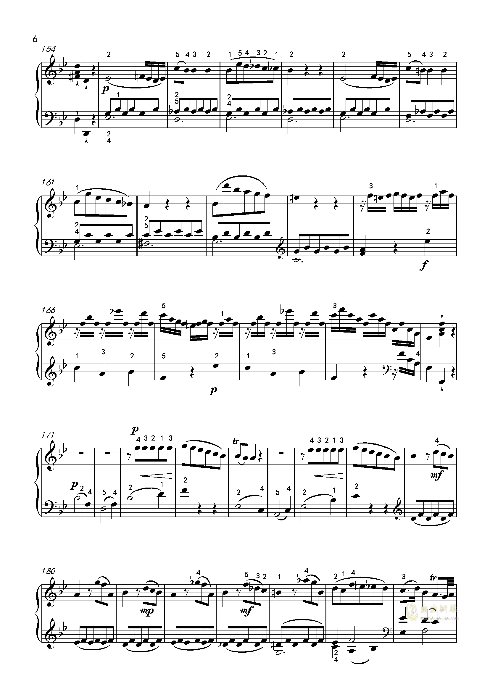 莫扎特-奏鸣曲-k-570-第一乐章