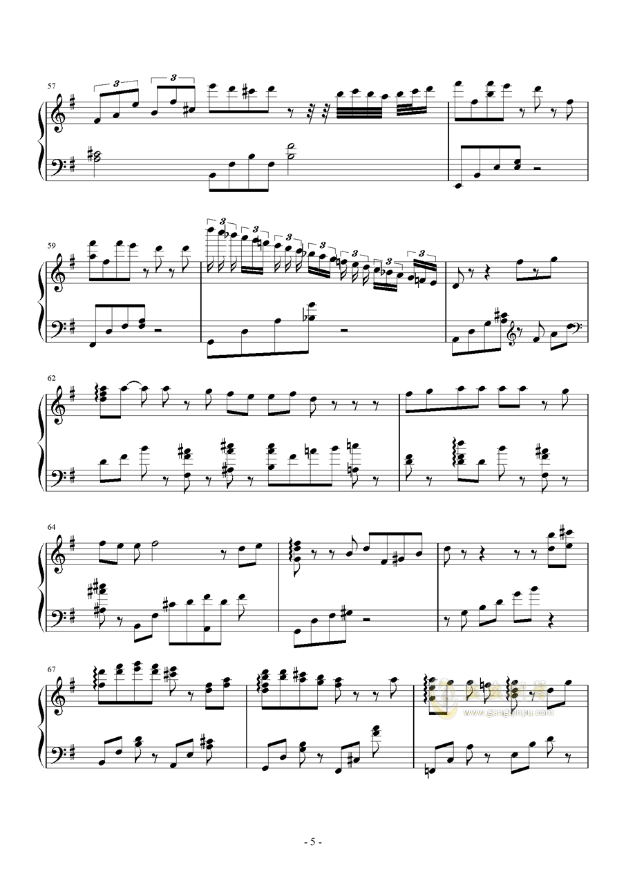 桥钢琴曲谱_钢琴简单曲谱