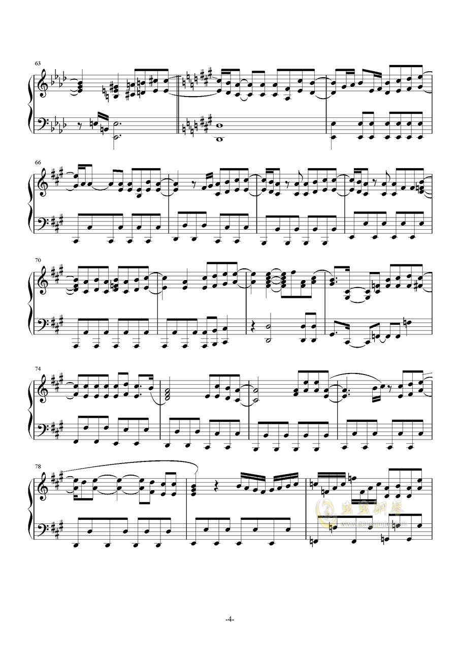 绿光钢琴曲谱_钢琴简单曲谱