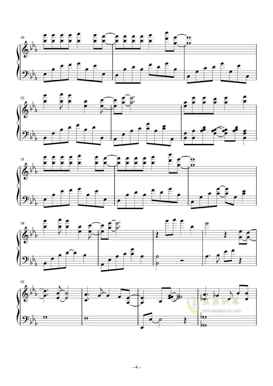 影子之歌曲谱_天堂岛之歌拇指琴曲谱(2)