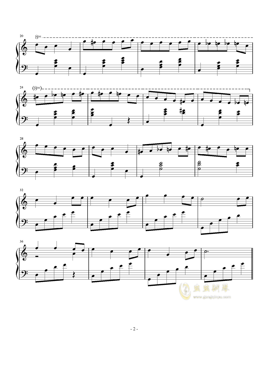 新年好的数字曲谱_新年好曲谱