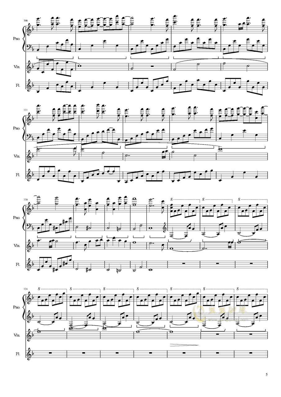 钢琴曲简谱_钢琴曲简谱虫儿飞(3)