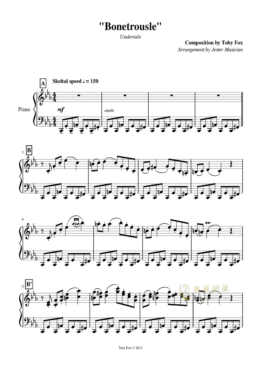 Undertale Bonetrousle Undertale Bonetrousle钢琴谱 Undertale Bonetrousleeb调钢琴谱 Undertale Bonetrousle钢琴谱大全 虫虫钢琴谱下载 Www Gangqinpu Com Undertale Bonetrousle Undertale Bonetrousle钢琴谱 Undertale Bonetrousleeb调钢琴谱 Undertale Bonetrousle钢琴谱大全 虫虫钢琴谱下载 Www Gangqinpu Com